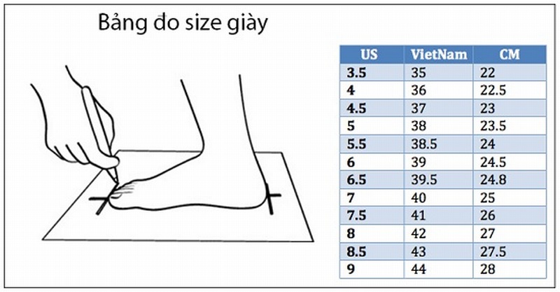 Bảng size giày đá bóng: Bí quyết chọn giày chuẩn xác và thoải mái